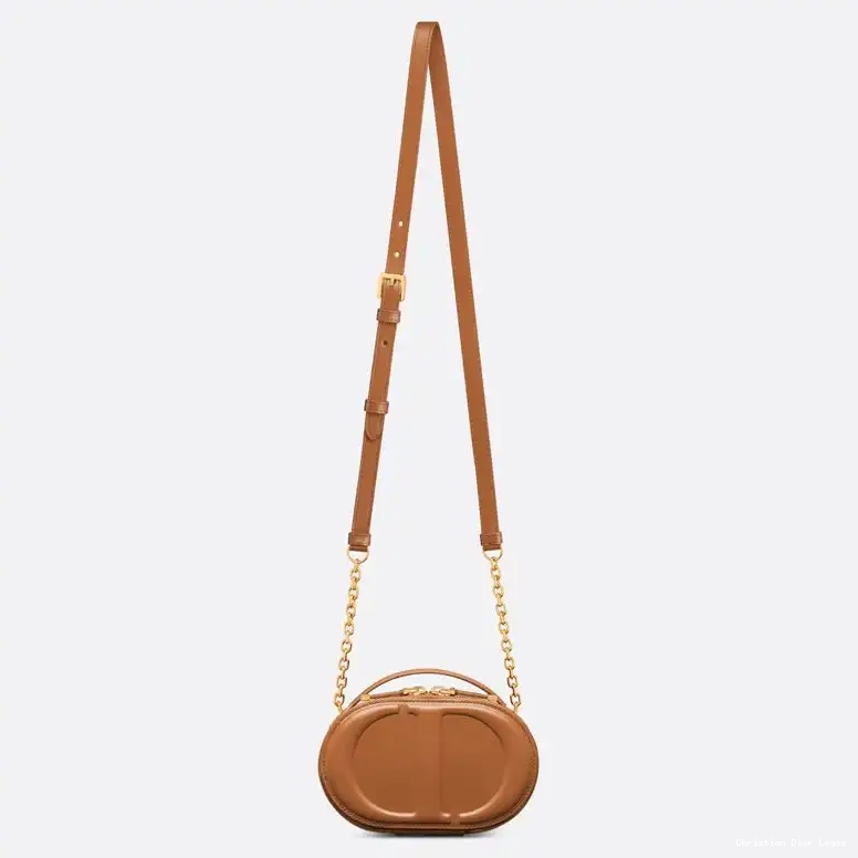 Cheap Signature Camera Oval Dior Brown CD Bag Calfskin 0512 Luxury